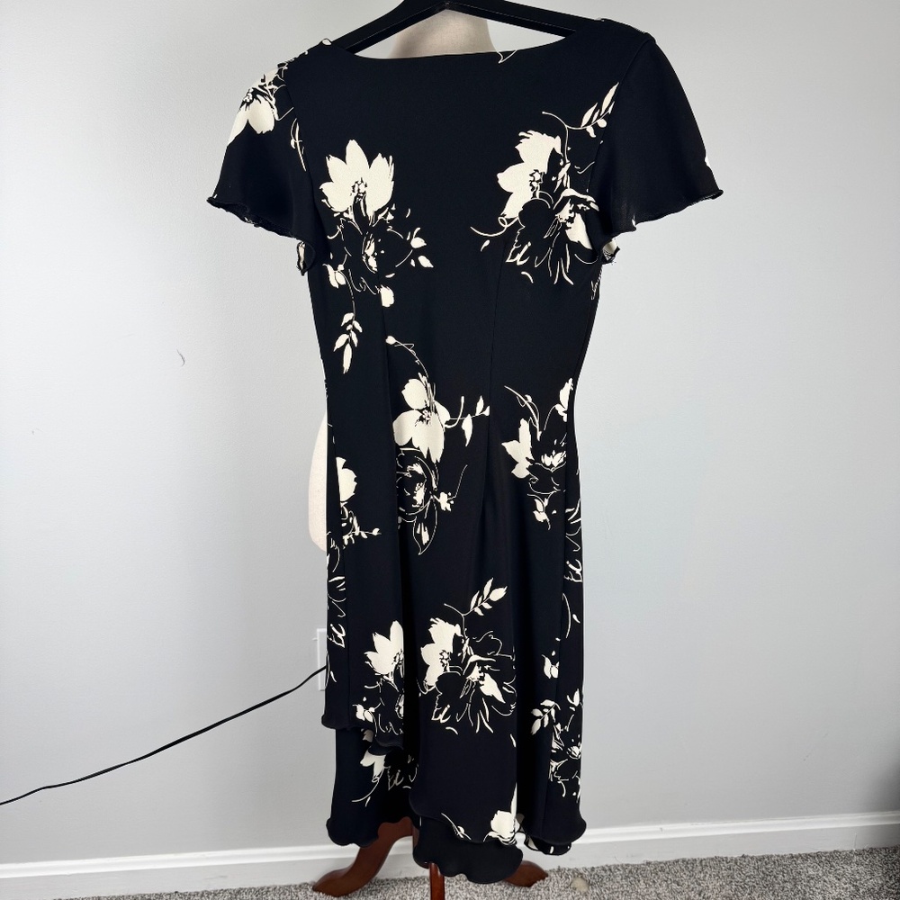 Vintage Dress Barn Floral Ruffle Midi Dress - Picture 4 of 7